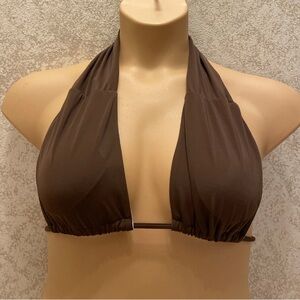 SHEIN Chocolate Halter Bikini Top